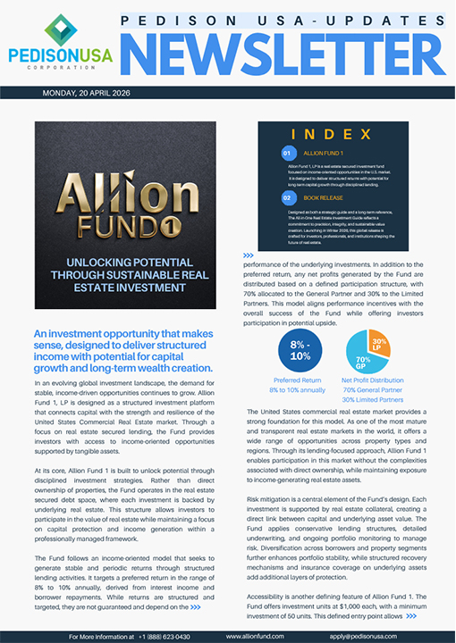 Pedison USA Newsletter